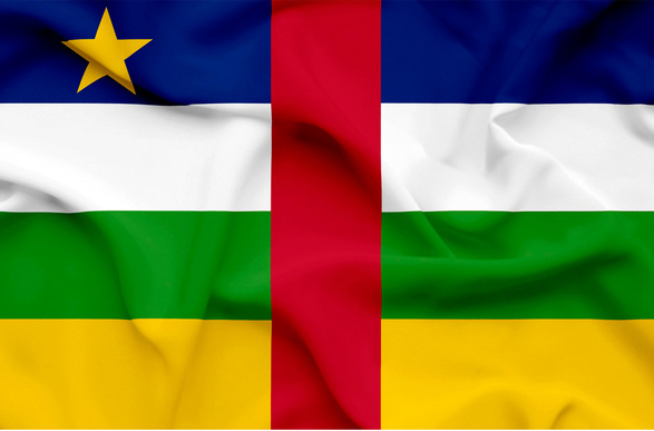Set of various Central African Republic flags
